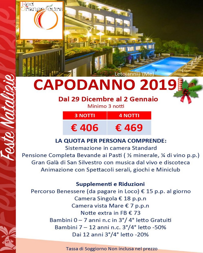 CAPODANNO_NATALE letojiann COMPLESSO ANTARES & SPA 4* Letojanni– (Me)