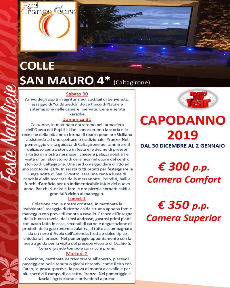 COLLE_CAPODANNO2019. WEEKEND BENESSERE D’AUTUNNO – PHP P.za Armerina