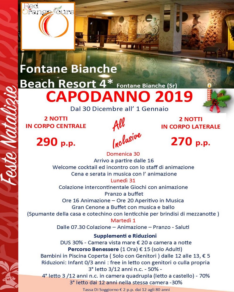 FONTANE_CAPODANNO COMPLESSO ANTARES & SPA 4* Letojanni– (Me)