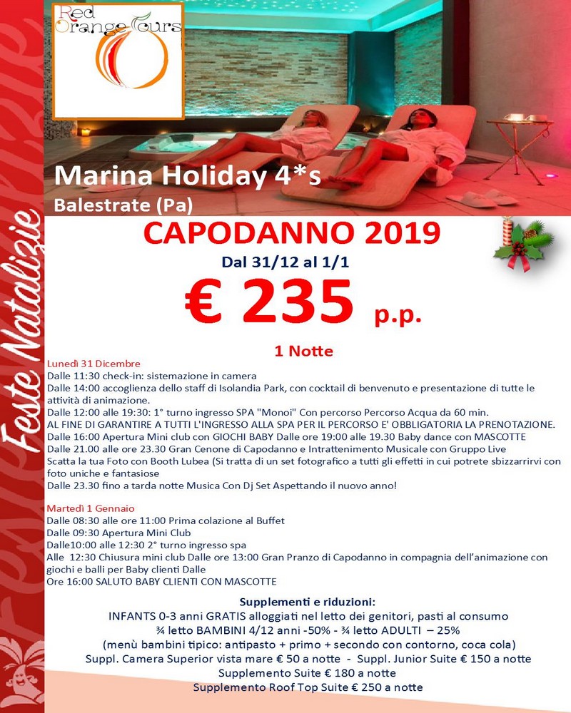 MARINA_CAPODANNO COMPLESSO ANTARES & SPA 4* Letojanni– (Me)