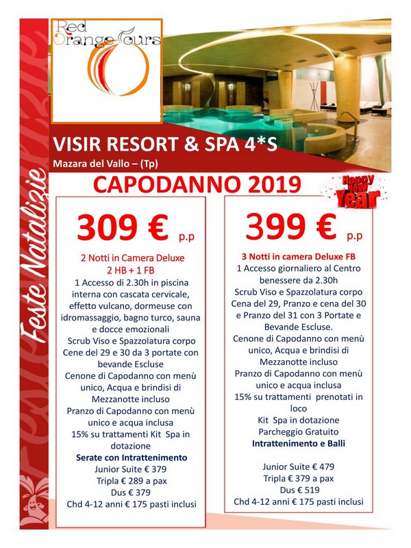 VISIR CAPODANNO 2019 VISIR RESORT & SPA
