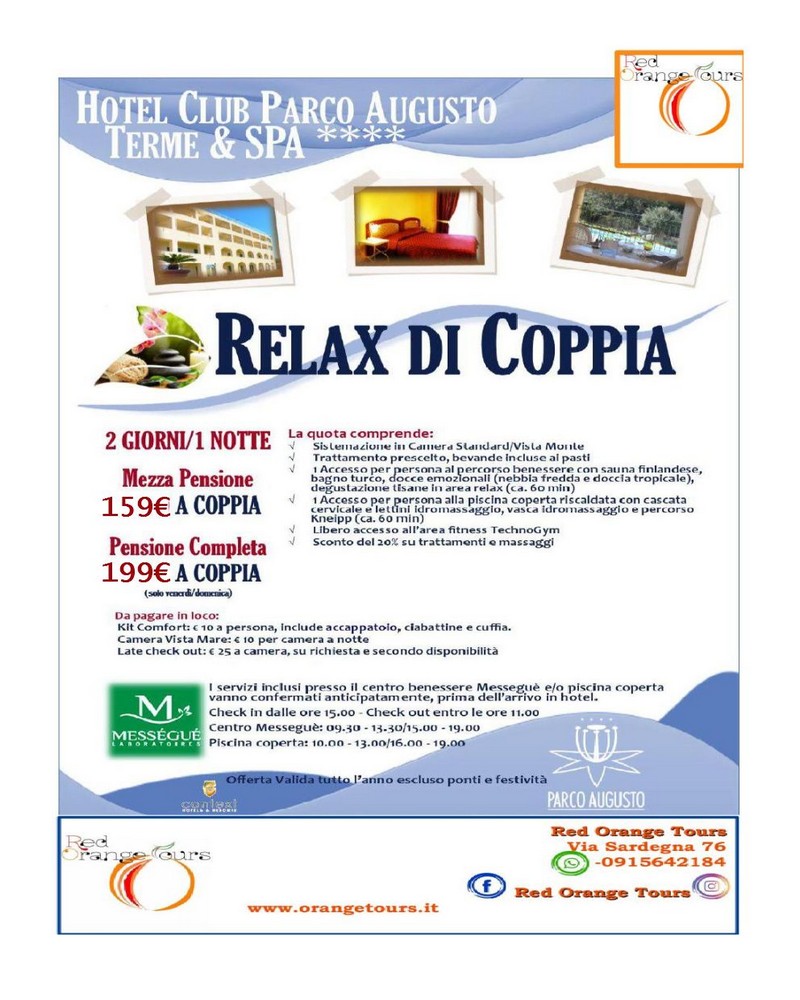 HOTEL PARCO AUGUSTO TERME & SPA BENESSERE 2018/2019 Marina Holiday Benessere In Love 2018