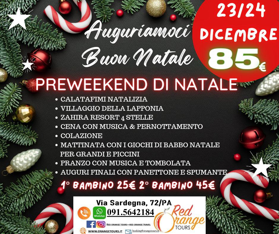 preweekend natale WEEKEND NATALIZIO - 11/12 DICEMBRE - EVENTO SPECIALE RED ORANGE TOURS E TUTTO COLORATO VIAGGI
