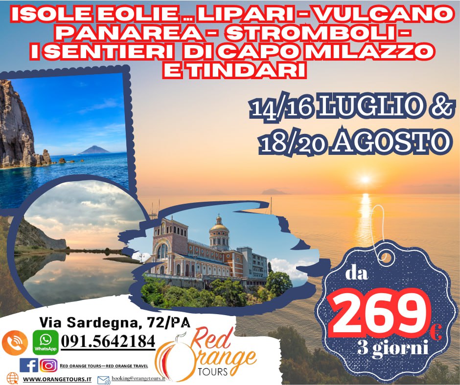 EOLIE, CAPO MILAZZO E TINDARI ATHENA RESORT LUGLIO AGOSTO SETTEMBRE 2021