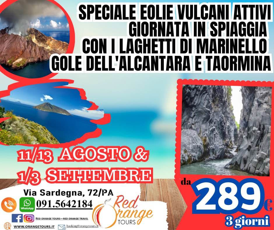 VULCANI ATTIVI, GOLE E LAGHETTI DI MARINELLO ATHENA RESORT LUGLIO AGOSTO SETTEMBRE 2021