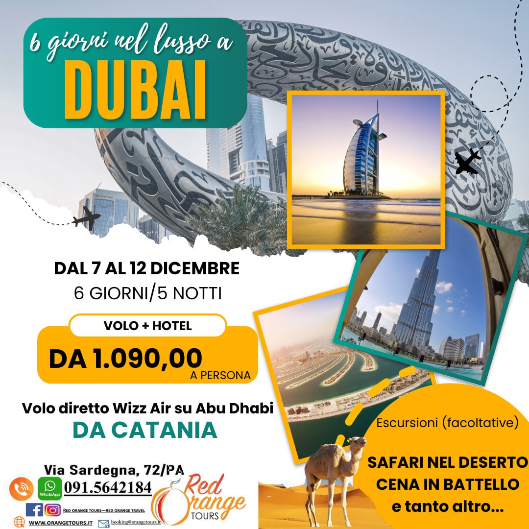 DUBAI CAPODANNO 2022 CON RED ORANGE TOURS!