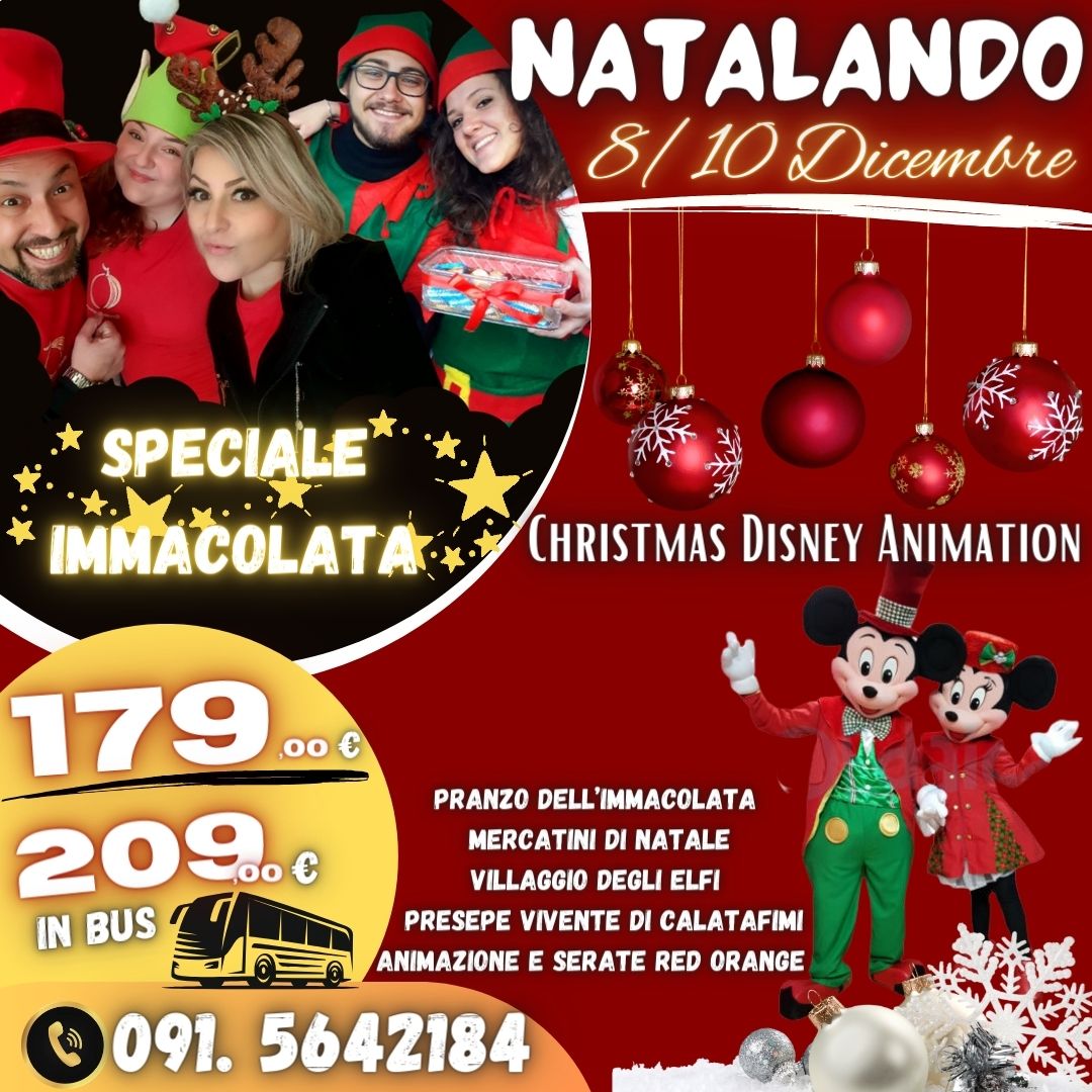 NATALANDO 2023 WEEKEND NATALIZIO - 11/12 DICEMBRE - EVENTO SPECIALE RED ORANGE TOURS E TUTTO COLORATO VIAGGI